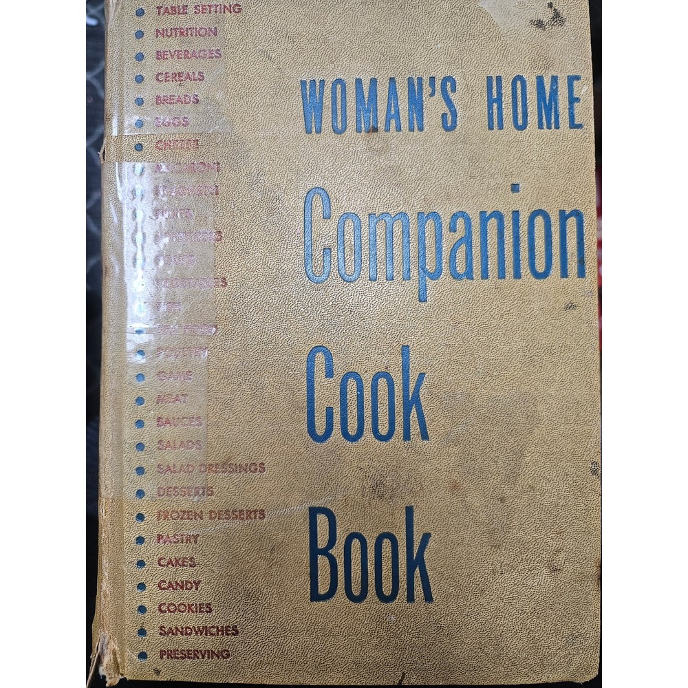 Vintage Womans Home Companion Cook Book Hardcover Mid-Century Recipes